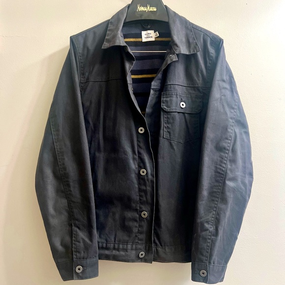 Flint and Tinder Waxed Trucker Jacket - Medium - Coal - Picture 1 of 3